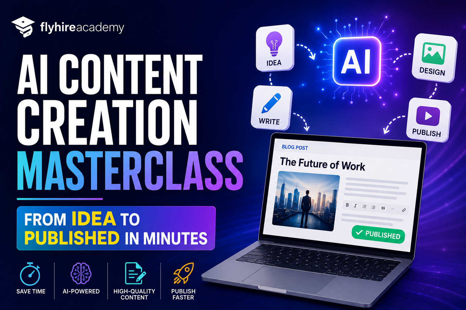 AI Content Creation Masterclass: From Idea to Published in Minutes